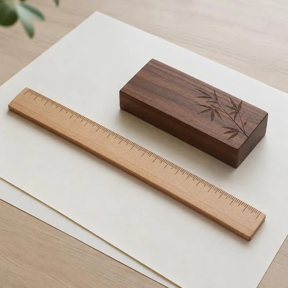 Wooden Rulers & Paperweights